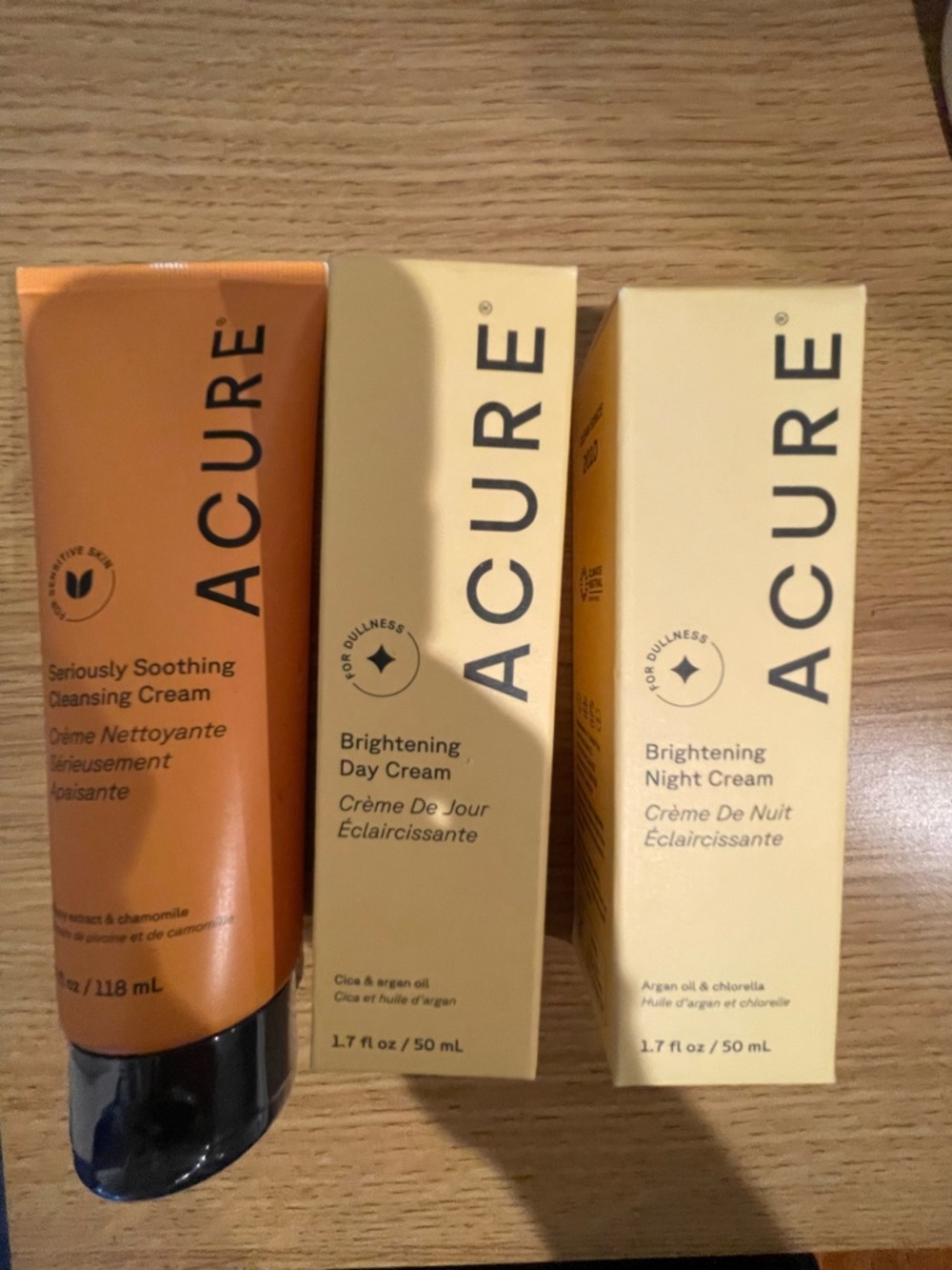 ACURE Brightening Cream Bundle NWT